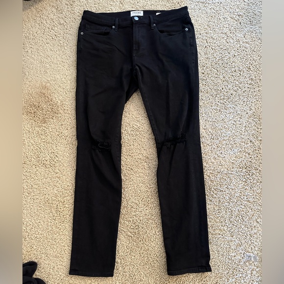 Frame Jeans. Size 32. Rips in knees - Picture 1 of 3